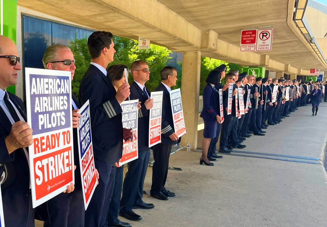 American Airlines  Pilots Increase Pressure On Management By Authorizing  Strike  As  Carrier  Says  a  Contract  deal is  Near .