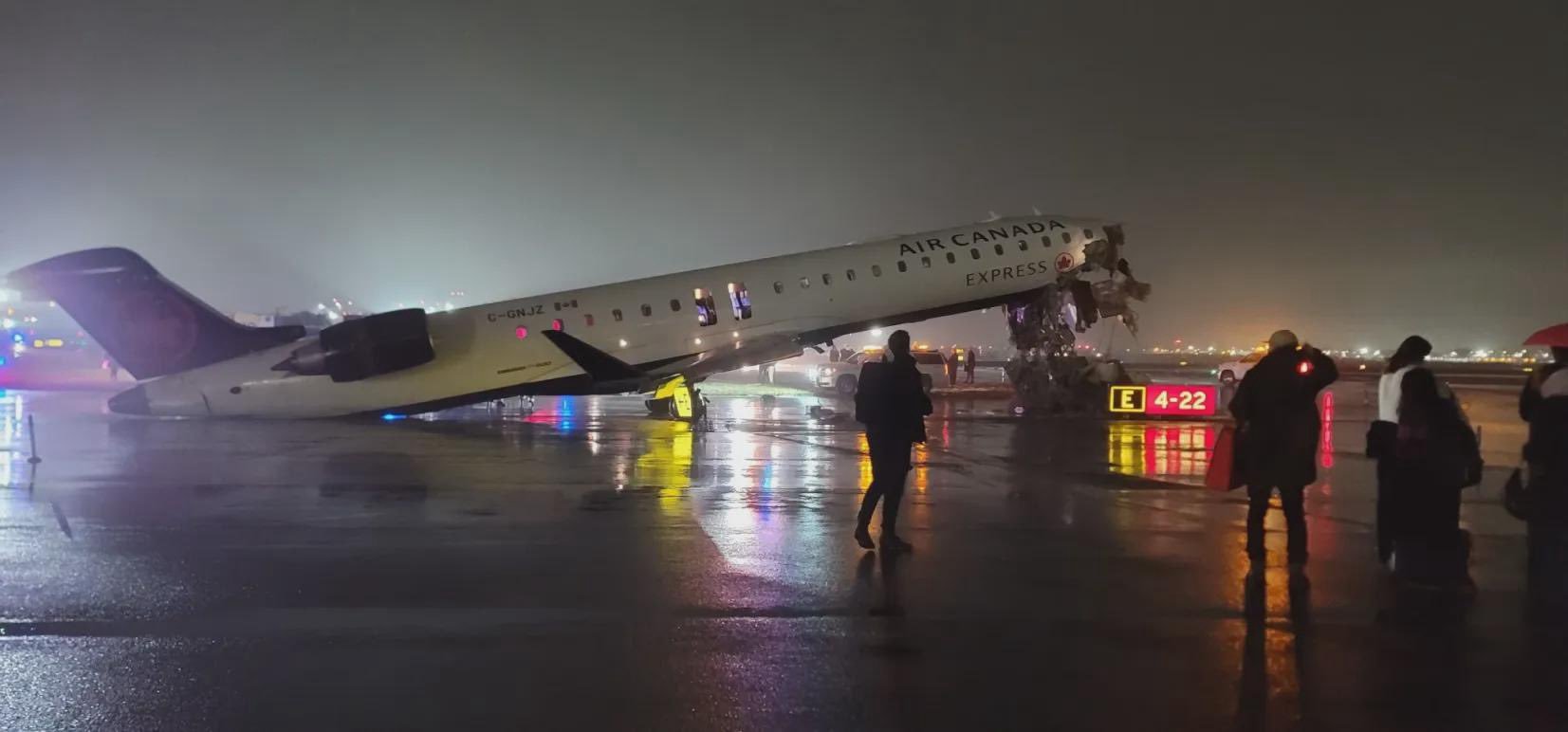 Runway Incursion: Both the pilots lost life after Air Canada Express aircraft collides with Port Authority fire truck at LaGuardia Airport.