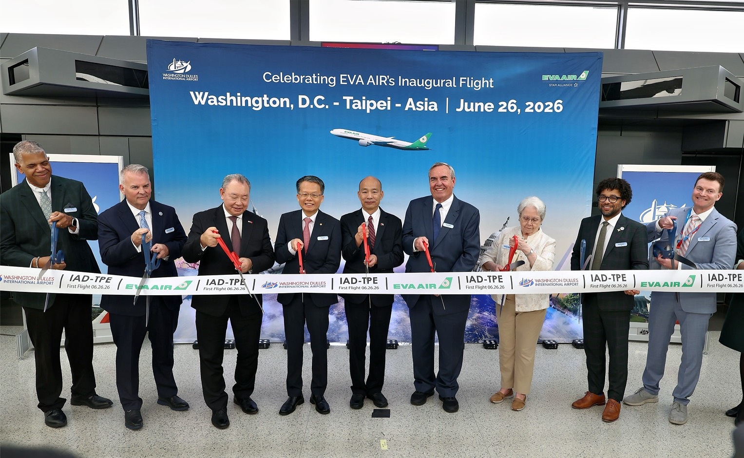 EVA Air has launched its first nonstop service between Washington, D.C. and Taipei.