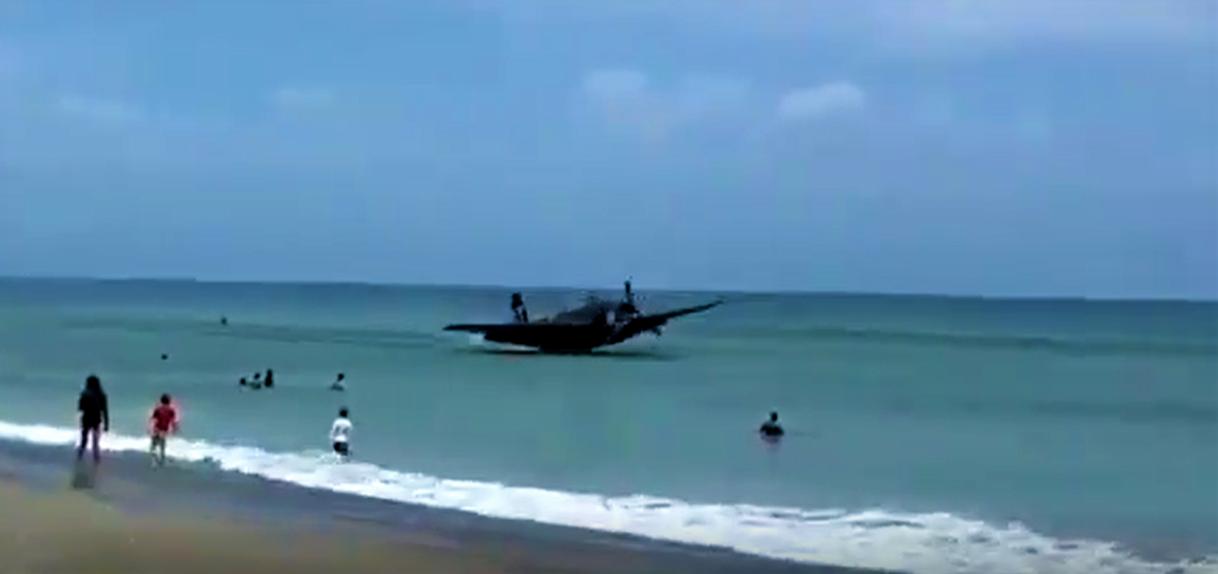 Engine stall - World  War II - era  TBM  Avenger  from  the  Cocoa  Beach  Air  Show  made  a  ditching  near  Patrick  Space  Force  Base  on  Saturday.